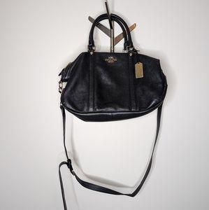 Coach Black Pebbled Leather Crossbody Bag